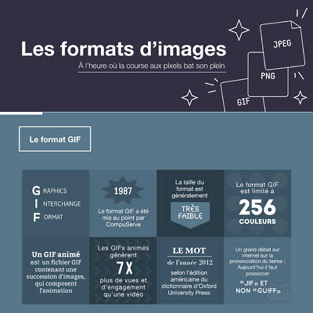 les formats d'images expliqués dans une infographie